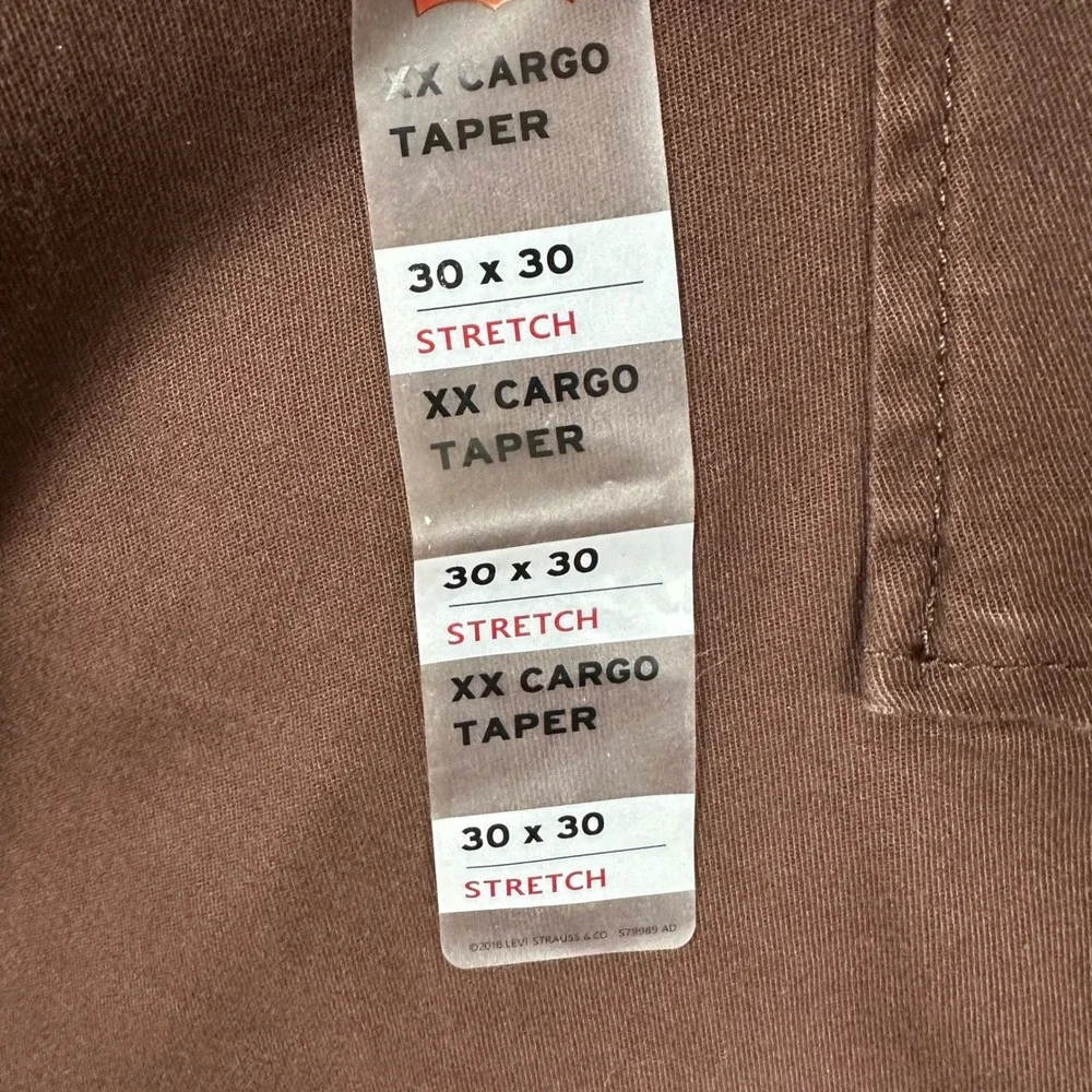 Levi's Men's 30x30 XX Cargo Taper Pants Brown‎ Stretch Utility 90s Y2K NEW